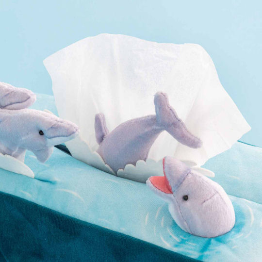 Dolphin Show Tissue Holder - Aquarium attraction design Kleenex dispenser - Japan Trend Shop