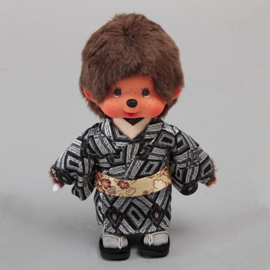 Kyugetsu Kimono Boy Monchhichi - Traditional Japanese attire stuffed monkey toy - Japan Trend Shop