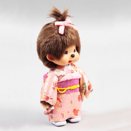 Kyugetsu Kimono Girl Monchhichi - Traditional Japanese attire stuffed monkey toy - Japan Trend Shop