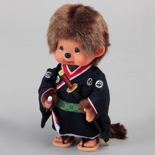 Kyugetsu Sword Master Monchhichi - Stuffed monkey toy in traditional kimono - Japan Trend Shop
