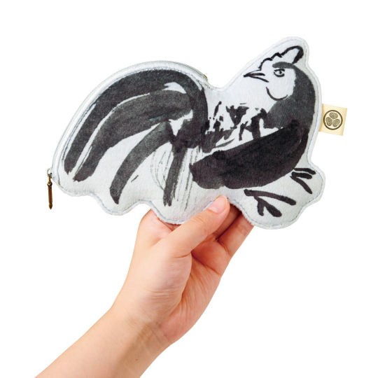 Tokugawa Art Museum Rooster Pouch - Shogun drawing design travel accessory - Japan Trend Shop