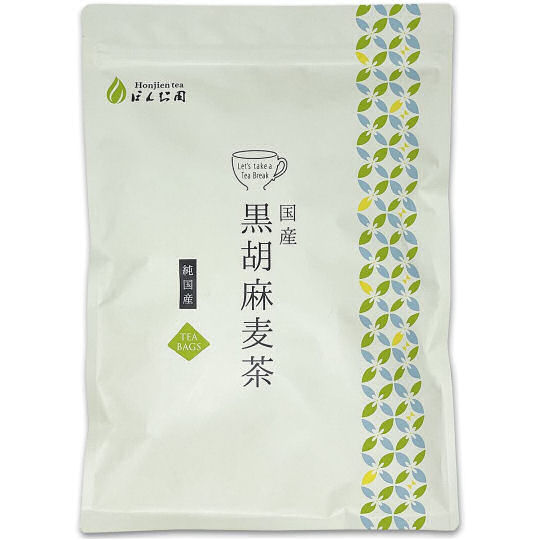 Honjien Kurogoma Mugicha Black Sesame Barley Tea (50 Teabags) - Healthy Japanese tea pack - Japan Trend Shop