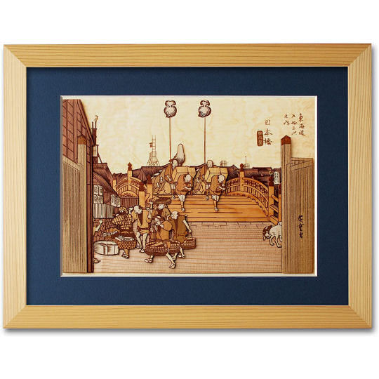 Morning View of Nihonbashi Wooden Collage Art Kit - Utagawa Hiroshige Japanese woodblock print handicraft set - Japan Trend Shop