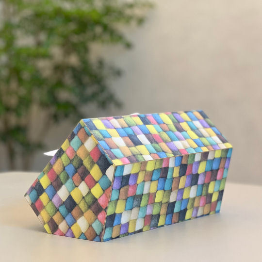 Mg Multicolored Tilted Tissue Box Holder - Original design tissue paper dispenser - Japan Trend Shop
