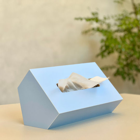 Mg Alice Blue Tilted Tissue Box Holder - Tissue paper dispenser in original design - Japan Trend Shop