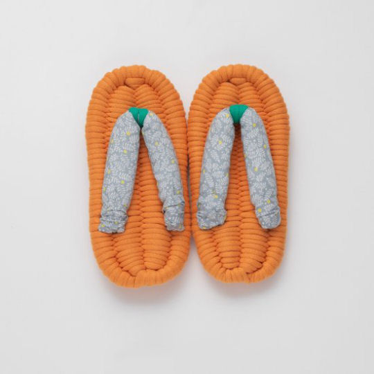 Children's Indoor Flip-Flops Orange - Modern version of traditional Japanese zori sandals for kids - Japan Trend Shop