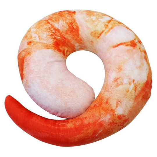 Shrimp Neck Pillow - Seafood-themed travel accessory - Japan Trend Shop