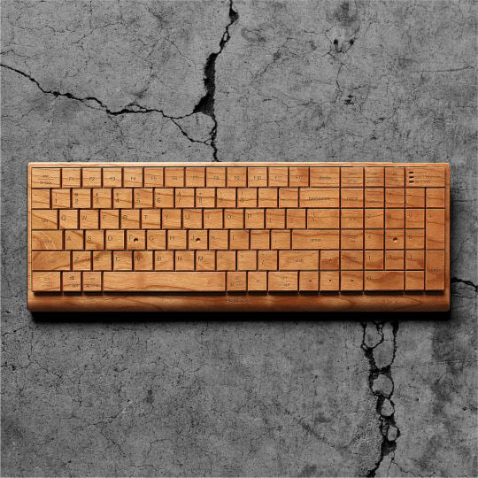 Hacoa Full Ki-Board Wireless - Natural wood portable computer keyboard - Japan Trend Shop