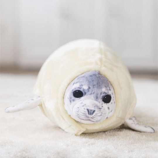 Mochimochi-chan Seal Fluffy Cushion - Zoo animal theme - Japan Trend Shop
