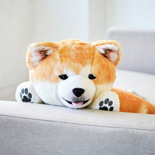 Plush Akita Puppy Companion - Life-size fluffy dog cushion-toy - Japan Trend Shop