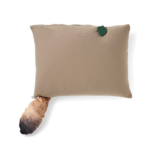 Ezo Tanuki Shapeshifting Cushion - Hokkaido raccoon dog theme reversible cushion - Japan Trend Shop