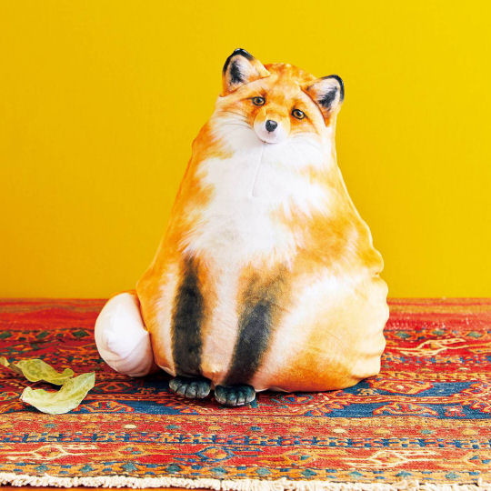 Kitakitsune Ezo Red Fox Reversible Cushion - Hokkaido animal theme - Japan Trend Shop