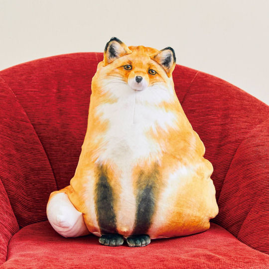 Kitakitsune Ezo Red Fox Reversible Cushion - Hokkaido animal theme - Japan Trend Shop