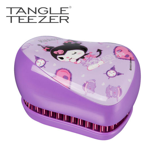 Kuromi Tangle Teezer Hairbrush - Sanrio character compact detangling brush - Japan Trend Shop