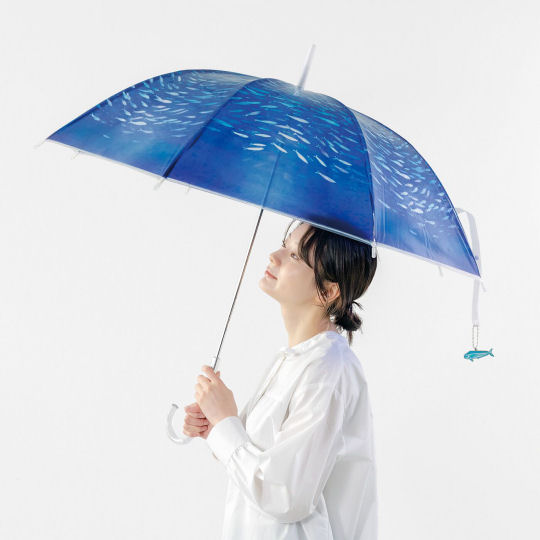 Sardine Tornado Aquarium Umbrella - Underwater theme rain protection - Japan Trend Shop