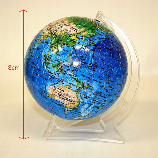 Blue Earth 2 Terrestrial Globe Puzzle - Self-assembly 3D Earth globe kit - Japan Trend Shop