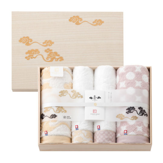 Imabari Kinsei Kira Karacho Towels - Luxury cotton towels with traditional Kyoto patterns - Japan Trend Shop