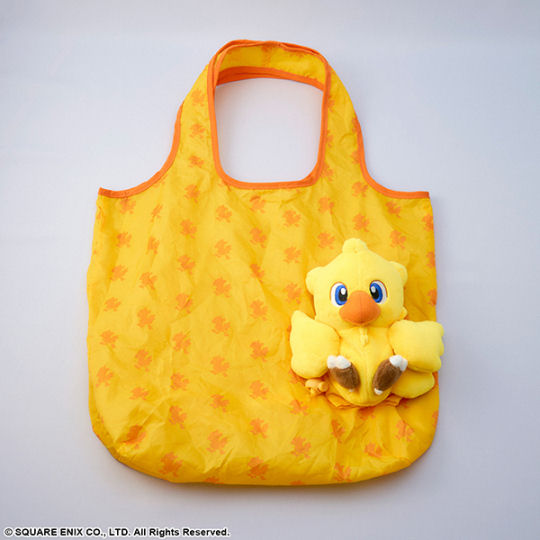 Final Fantasy Chocobo Plush Toy Shopping Bag - Game character tote bag - Japan Trend Shop