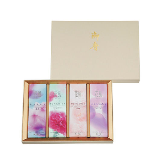 Nippon Kodo 4 Floral Incenses Variety Pack - Flower-based traditional Japanese fragrances - Japan Trend Shop