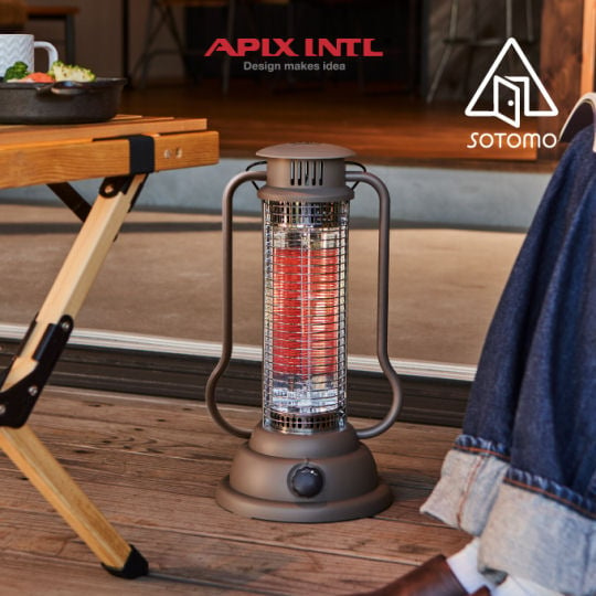 Apix Sotomo Lantern Carbon Heater - Hurricane lamp-style room heater - Japan Trend Shop