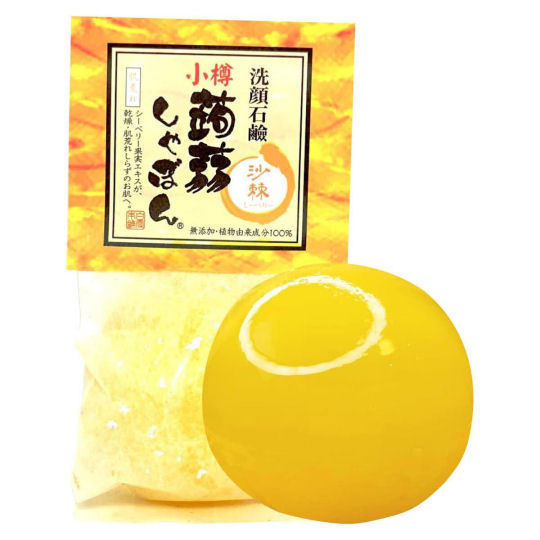 Konnyaku Shabon Otaru Konjac Seaberry Face Soap - Konjaku and sea buckthorn facial cleansing - Japan Trend Shop