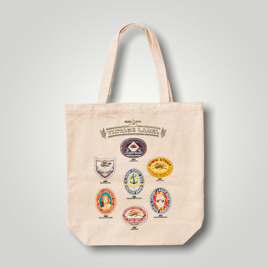Kirin Beer Vintage Labels Tote Bag - Japanese beer brand design grocery bag - Japan Trend Shop