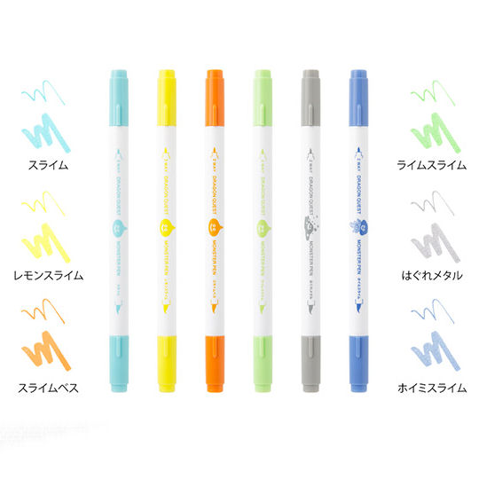 Dragon Quest Monster Pen Slime Set - Pack of six game character markers - Japan Trend Shop
