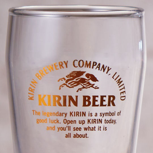 Kirin Gold Print Label Tumblers (6 Pack) - Japanese beer brewery glassware set - Japan Trend Shop