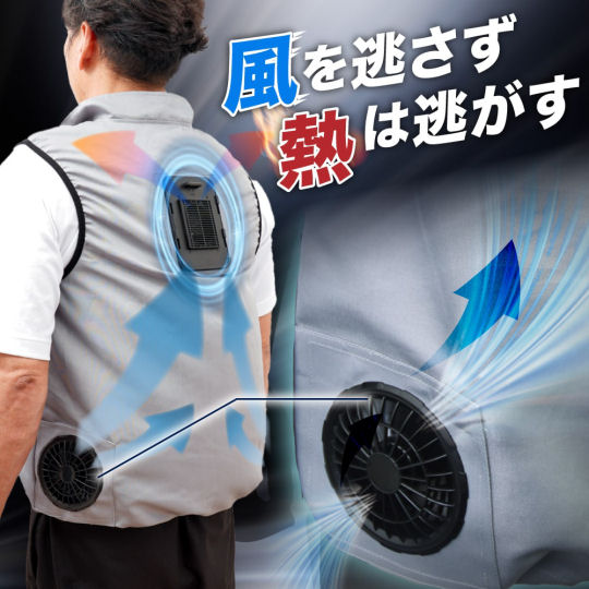 Thanko Reisofuku 2 Cooling Vest - Cooling-plate and fan air-conditioned garment - Japan Trend Shop