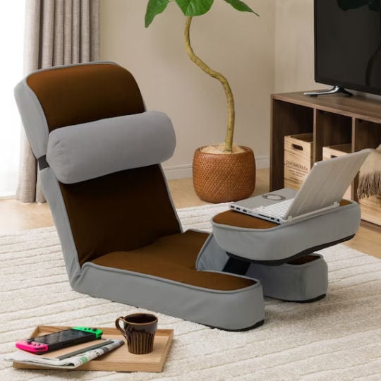 Nitori Gaming Floor Chair - Floor recliner with stand for electronics - Japan Trend Shop