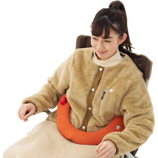 Anywhere Neck and Shoulders Curved Hot Water Bottle - Horseshoe-shaped warmer for stomach and upper body - Japan Trend Shop