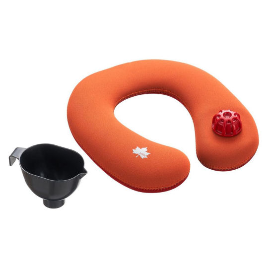 Anywhere Neck and Shoulders Curved Hot Water Bottle - Horseshoe-shaped warmer for stomach and upper body - Japan Trend Shop