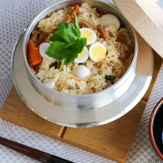Nichi Nichi Dogu Hagama Rice Cooker - Traditional rice crock with wooden lid - Japan Trend Shop