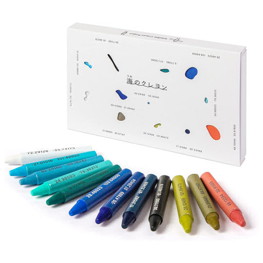 Mizuiro Sea Crayons Set - Marine-themed crayon pack - Japan Trend Shop