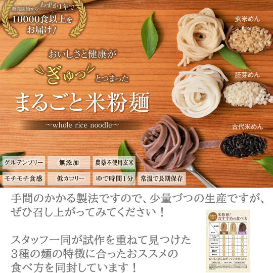 Whole Rice Noodles (6 Pack) - Rice flour noodles - Japan Trend Shop