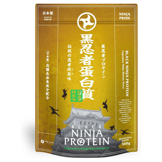 Black Ninja Protein - Matcha green tea flavor protein powder - Japan Trend Shop