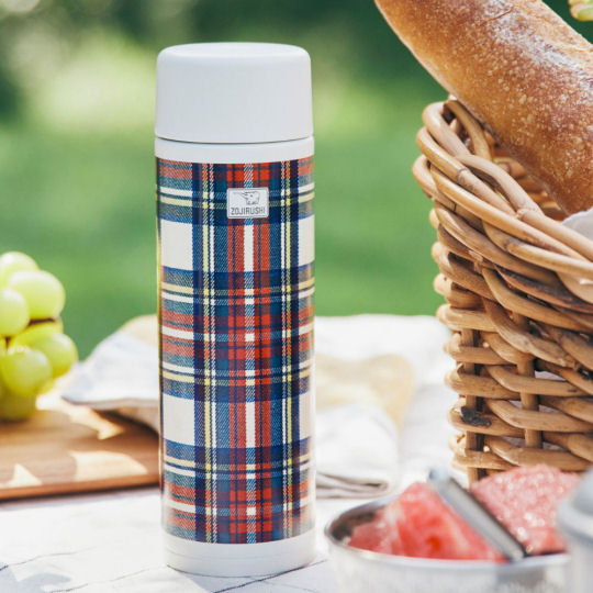Zojirushi Retro Water Bottle - 1960s and 1970s check pattern flask - Japan Trend Shop
