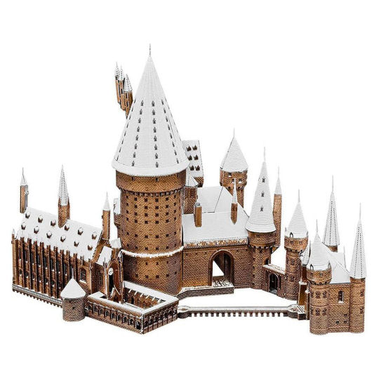 Metallic Nano Puzzle Hogwarts in the Snow - Harry Potter castle self-assembly kit - Japan Trend Shop