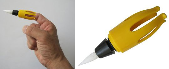 Popcorn Yubi-fude Finger Brush - Slip-on fingertip brush set - Japan Trend Shop