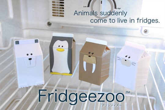 Fridgeezoo Talking Animal Milk Cartons - Eco fridge reminder gadget - Japan Trend Shop