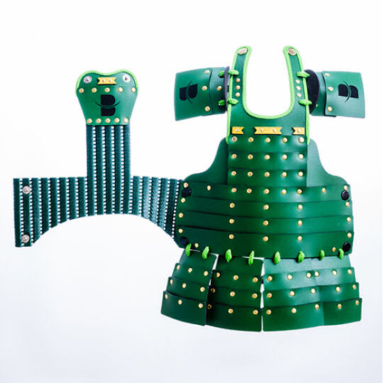 Samurai Pet Armor for Cats and Dogs (Green)