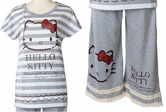 Hello Kitty Room Wear Striped Clothes