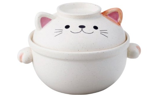Cat Donabe Earthenware Cooking Pot