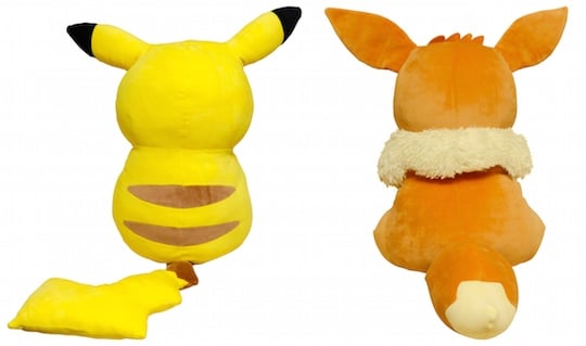 Big and Soft Hugging Pikachu and Eevee Pillows