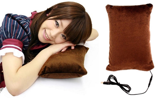 usb heated pillow