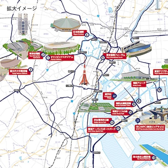 Tokyo 2020 Olympics and Paralympics Official Venues Map