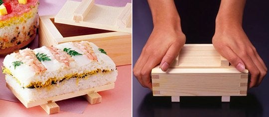 New YAMAKO Oshizushihako Box Mold Pressed sushi wooden case Medium Japan Import 