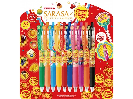 Zebra Sarasa Clip Chupa Chups Aroma Gel Pen Set