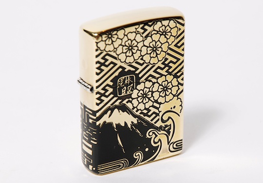 Zippo Lighter Mt Fuji Cherry Blossom Design
