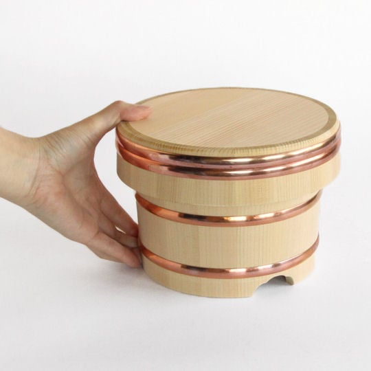 Wooden Rice jar Ohitsu Tub Edobitsu small size Sawara Cypress Made in Japan